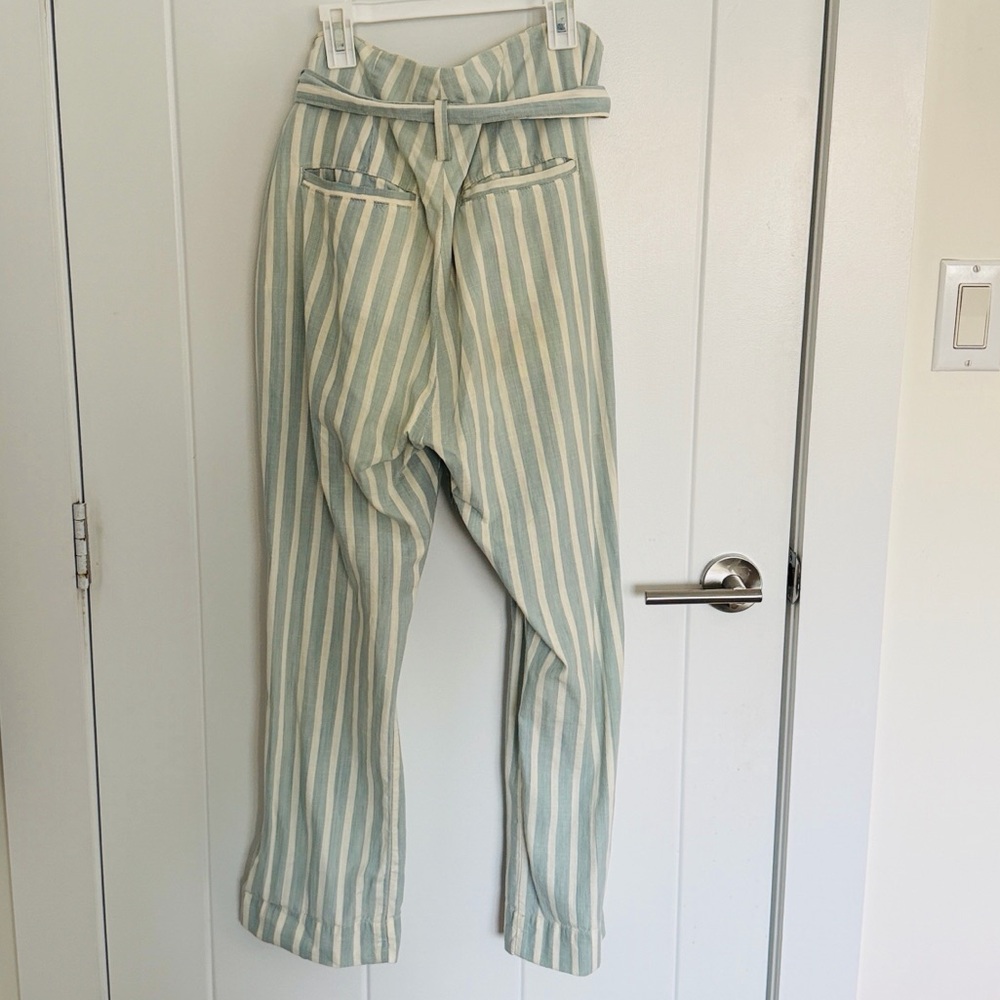 FRAME DENIM STRIPED PAPERBAG TIE PANTS - Picture 2 of 7